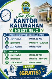 Jam Operasional UPSP Kalurahan Ngestirejo